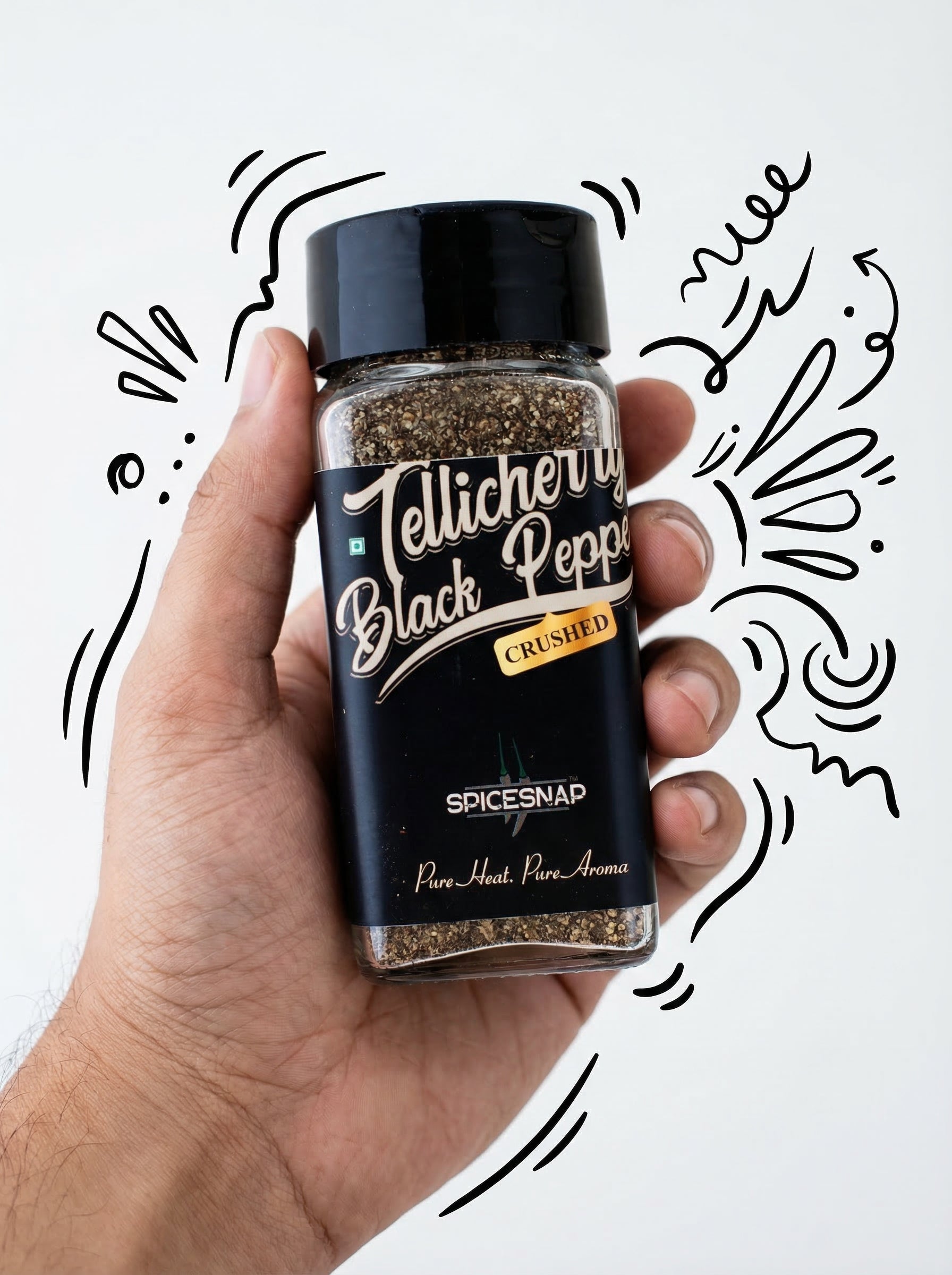 SpiceSnap Crushed Tellicherry Black Pepper